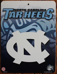 Lic. NCAA Plastic Sign University North Carolina Tar Heels Wall Decor 11 X 8 1/2 - Picture 1 of 2