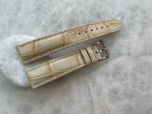 18mm/16mm Cream Watch Strap Band - Picture 1 of 4