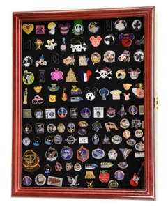 Pin Ribbon Medal Display Case Patch Badge Shell Lapel Cherry Holder Wall Cabinet - Picture 1 of 18
