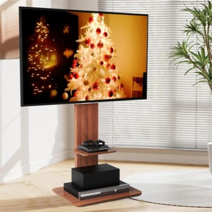 Super Strong Floor TV Stand Mount Height Adjustable Corner TVs Base for 32-65" - Picture 1 of 12