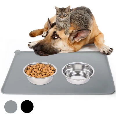 Silicone Pet Feeding Mat Non Slip Pet Food Placemat for Dog Cat Bowls 48x30cm - Image 1 of 4