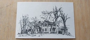 Herbert Quick Home Grundy Center Iowa Wahrzeichen Bill Wagner Skizze Postkarte - Bild 1 von 4