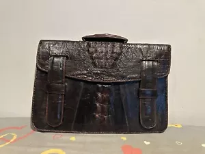 African Crocodile Leather Men’s Messenger bag. 28” Length - Picture 1 of 12
