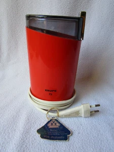 Krups 75 Elektrische Kaffeemühle Typ 203 elektrische Kaffeemühle orange 70er J. - Picture 1 of 9