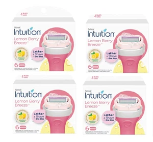 Schickk Intuition Lemon Berry Breeze Razor Refill Cartridges, 3 ct (4 pack) - Picture 1 of 1