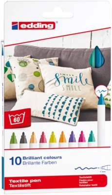 10x Edding 4600 Textilmarker waschfest1mm T-Shirt Marker Textilstift fein fun - Bild 1 von 4