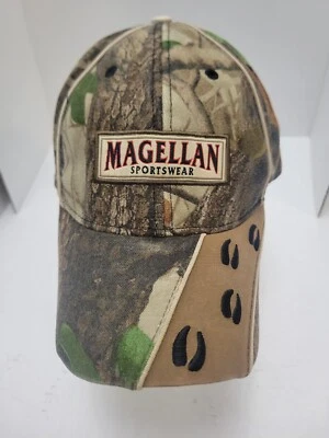 Deer Tracks Magellan Sportswear Patch Adjustable Camo Ball Cap Cracked Hat Brim - Image 1 of 4