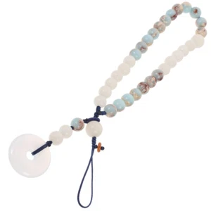 Pendentif Jade Chaîne Téléphone Portable Bébé Amovible Style Chinois Corde à Suspendre - Photo 1/12
