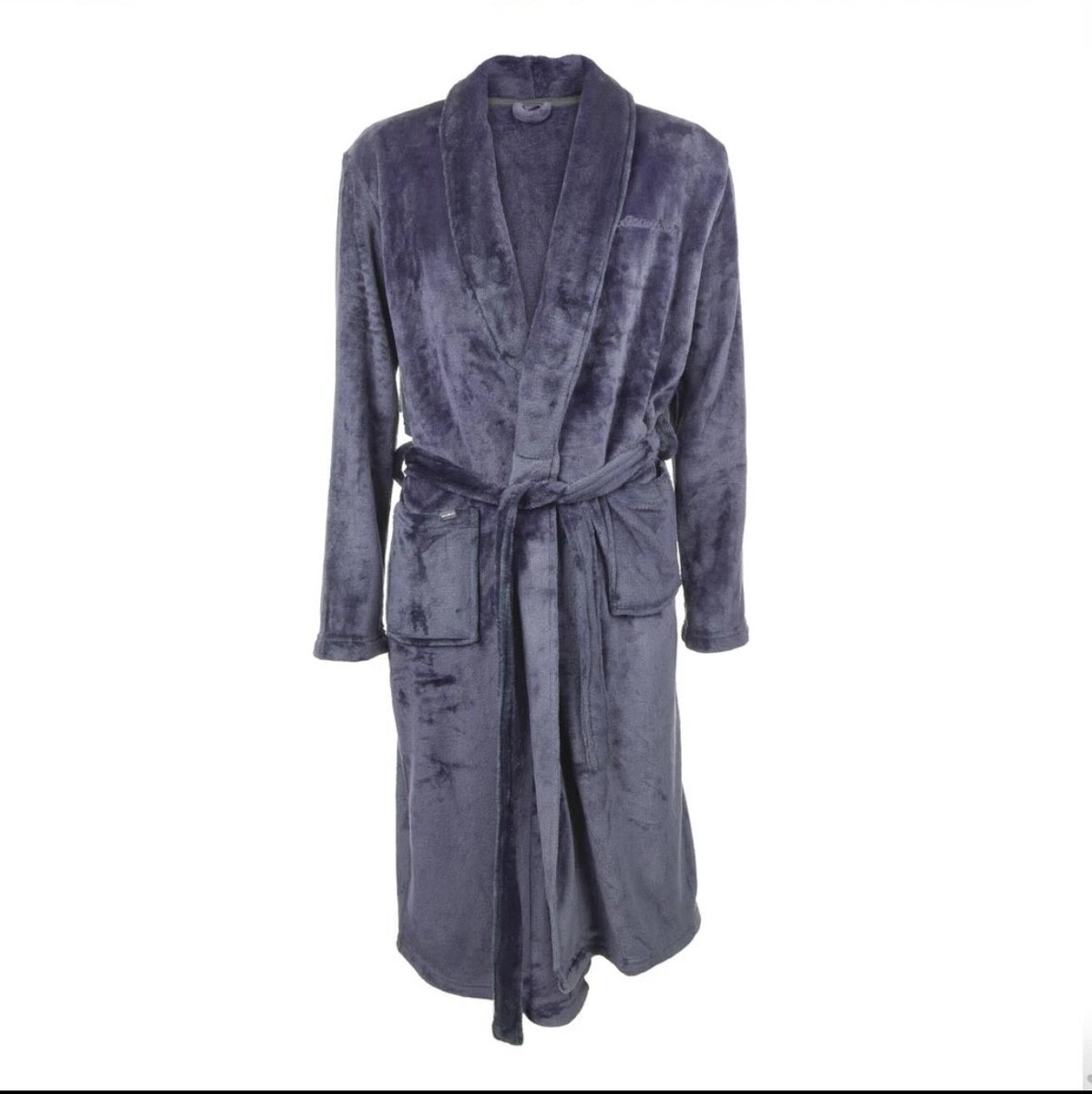 Winter Warm Robe Men INTIMO Men's Navy Fair Isle Bathrobe - Plush ...