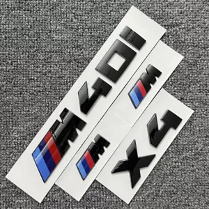 Side Fender Black Trunk M Emblem For BMW F26 G02 X4 M Rear X4 M40i Sport Badge - Picture 1 of 5