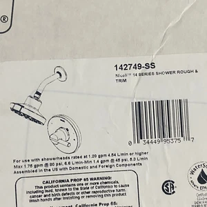 Delta 142749-SS Nicoli Single Function Pressure Balanced Shower Only, Stainless - Picture 1 of 2