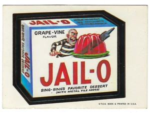 1973 Topps Wacky Packages 1st Series 1 JAIL-O DESSERT white back ex/ex+ - Picture 1 of 1