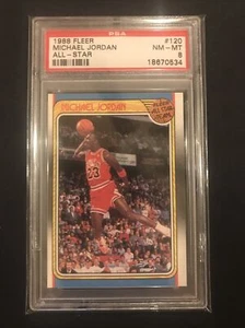 1988 Fleer Basketball Michael Jordan ALL-STAR #120 PSA 8 NM-MT - Bild 1 von 2