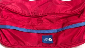 North Face Nylon Bauchtasche Hüfttasche Lendenwirbel Wandern rot blau verstellbare Schnalle Reißverschluss Large - Bild 1 von 9