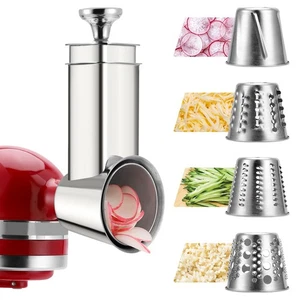 Stainless Steel Slicer Shredder Attachment for KitchenAid Mixers, Dishwasher ... - Picture 1 of 7