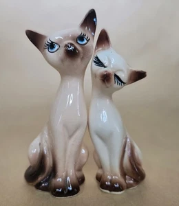Salero y pimentero gato siamés - beige y marrón, agrietado - Imagen 1 de 7