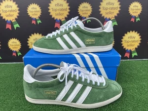 Rare Vintage 2010 Adidas Gazelle OG Green,White Mens Trainers UK 9 OG Boxed - Picture 1 of 16