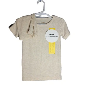 Little Sleepies Bamboo Heather Oat Rib 2 Piece Short Set Size 2T NWT Pajamas - Picture 1 of 4