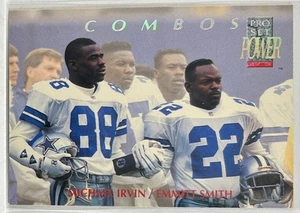 1992 Pro Set Power #5 Emmitt Smith / Michael Irvin Combos Dallas Cowboys - Picture 1 of 2