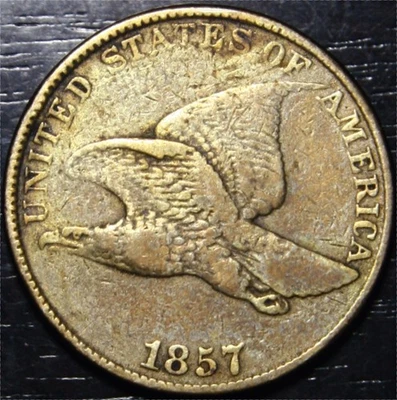 1857 Flying Eagle Penny Philadelphia Mint 1c US Coin Small Cent - Image 1 of 2