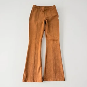 Spanx Faux Suede Schlaghose Caramel Größe L hellbraun - Bild 1 von 6
