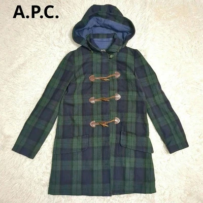 A.P.C. Woman XS Duffle Coat Black Watch Pattern 2Way 34 Limited Edition Style Re - Image 1 of 4