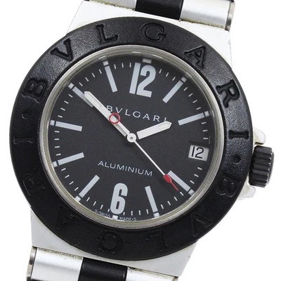 Reloj de cuarzo para niño BVLGARI aluminio AL32TA fecha esfera negra_903069 Foto 1 de 4