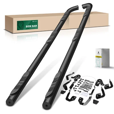 Barra Nerf rueda a rueda de acero negro de 3 pulgadas para Dodge Ram 1500 2500 3500 doble cabina Foto 1 de 4