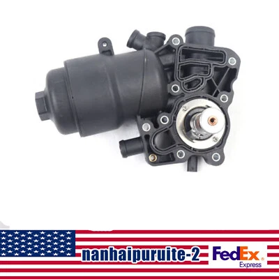 059115389P Engine Oil Filter Housing +Thermostate for 13-16 Audi Q5 Q7 A6 A7 A8 Foto 1 de 4