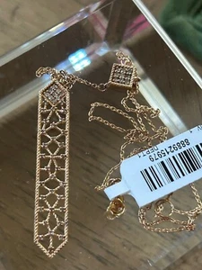 Rarities Carol Brodie Gold Plated Silver & 0.5 ctw CHAMPAGNE DIAMOND Necklace - Picture 1 of 9