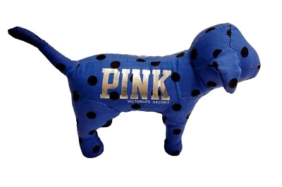 Victoria Secret Polka Dot Blue Dog Plush Small - Image 1 of 4