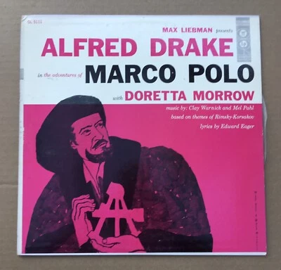 Alfred Drake - Marco Polo with Doretta Morrow [Columbia ML 5111] Vinyl LP - Image 1 of 2