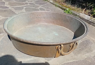 BRACERE-RAME CON MANICI BRONZO LAVORATI- IMPONENTE-ANTICO-ORIG.TOSCANA-PRIMI 900 - Immagine 1 di 4