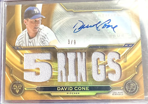 2019 Topps Triple Threads DAVID CONE Patch Auto /9 New York Yankees
