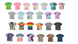 Estilos únicos Camisetas Tie Dye, Niños y Adultos Mangas Cortas Algodón Colortono - Imagen 1 de 41