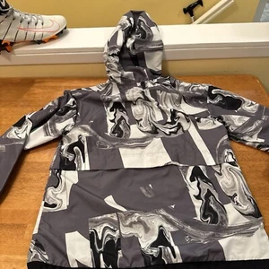 Nike Womens Large Windbreaker NWOT Black Golf Jacket Hoodie Pullover Rain gray L - Picture 1 of 8