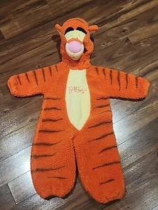 DISNEY STORE TIGGER PLUSH CHILD'S HALLOWEEN COSTUME 2-4 T HALF ZIPPER SMALL - Picture 1 of 24
