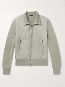 NWT TOM FORD Merino Wool And Padded Nylon Jacket Gray IT52 XL BUM23 TFK157 - Picture 1 of 6