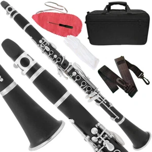 Adore Pro Clarinet Ebony Wood 17 Nickel Keys Student Band with Case & Accessory - Picture 1 of 7