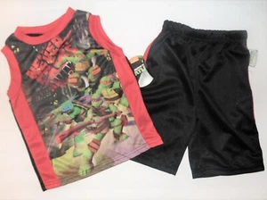Teenage Mutant Ninja Turtles Boys 2pc Sleeveless Outfit Size 5 NWT - Picture 1 of 1