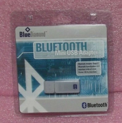 New Sealed Blue Diamond Bluetooth Mini USB Adapter V2.0  - Image 1 of 2