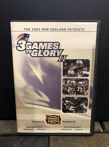 3 Games to Glory II 2 New England Patriots DVD, Super Bowl XXXVIII 38 NFL 2003 - Picture 1 of 3