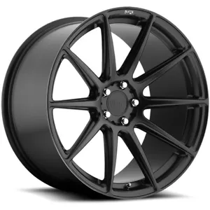 18x8 +40 Niche M147 Essen 5x120 Matte Black Wheels (Set of 4) - Picture 1 of 3
