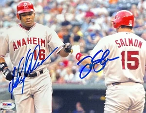 Garret Anderson & Tim Salmon Signed 8x10 Angels Photo PSA 4A39793 - Picture 1 of 2