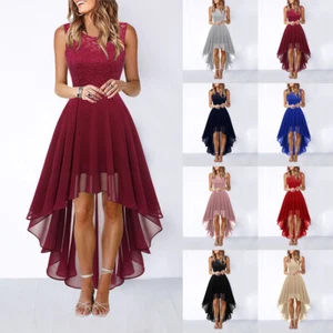 Ladies Formal Lace Dress Cocktail Party Ball Gown Bridesmaids Weddings Christmas - Picture 1 of 29