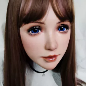 KnowU Half Head Shell Headgear BJD Anime Face For Cosplay Simulation Make-up - Picture 1 of 11