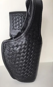9 mm/.40 97 A Grabber Bianchi schwarz Basketweave Leder Dienst Waffenholster - Bild 1 von 7