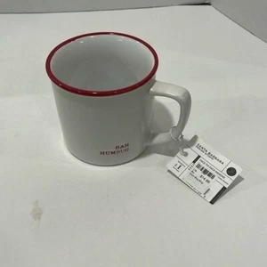 NWT Santa Barbara Design Studio BAH HUMBUG 16oz Coffee Mug Cream and Red Cute! - Picture 1 of 9