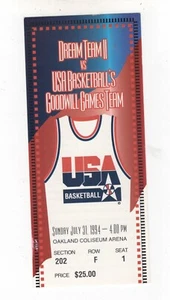 7/31/1994 DREAM TEAM II vs USA BASKETBALL'S GOODWILL GAME TEAM TICKET - SHAQ - Picture 1 of 2