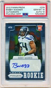 2012 Prizm Bobby Wagner Auto Rc SP #239 (79/99) PSA 10/10 - POP 2